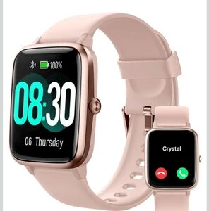 GRV Smart Watch For IOS & Android Phones, Rose Gold & Pink